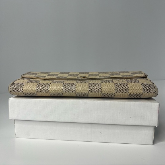 ♥️LOUIS VUITTON Portefeuille Damier Azur Long Sarah Bifold Wallet | PRELOVED!! - Picture 6 of 16